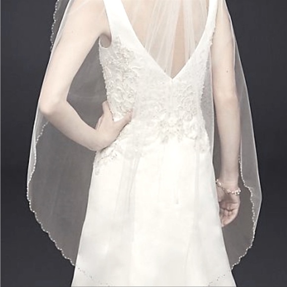 David's Bridal Accessories Davids Bridal Beaded Fingertip Wedding